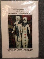 Paradise Patterns  Crafts 31  Bittersweet Snowpeople L006 Quilt Doll Pattern