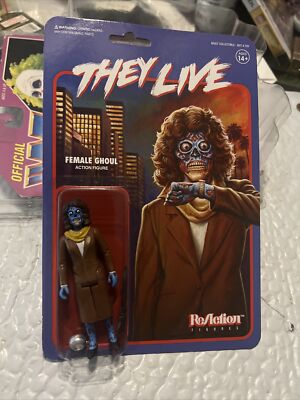 ReAction They Live Female Ghoul Alien Action Figure Rowdy Roddy Piper Cult Movie