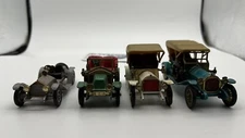 Lesney Matchbox 1909 Opel, 1909 Thomas Flyabout, 1911 Renault, 1913 Mercer LOT