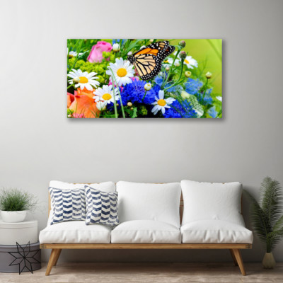 Belle maison de fleurs - impression sur toile sur mesure
