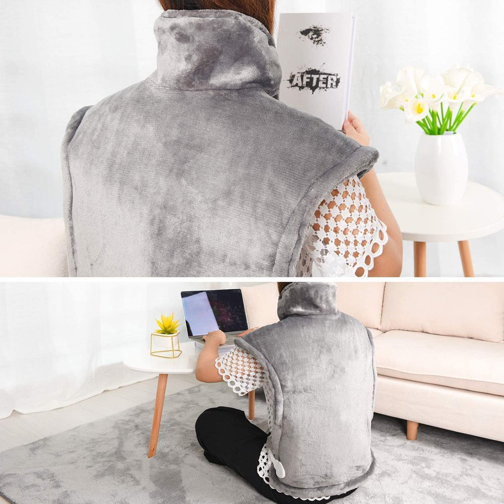 Weighted Heating Pad for Pain Relief, FSA HSA Eligible, 24"X33", Gray eBay