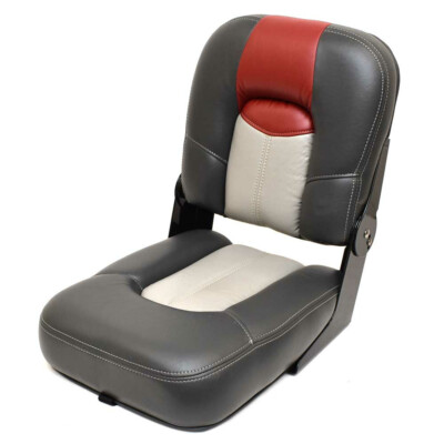 Wise Seating Boat Folding Buddy Seat 8WD1454-859 | Gray / Red Vinyl