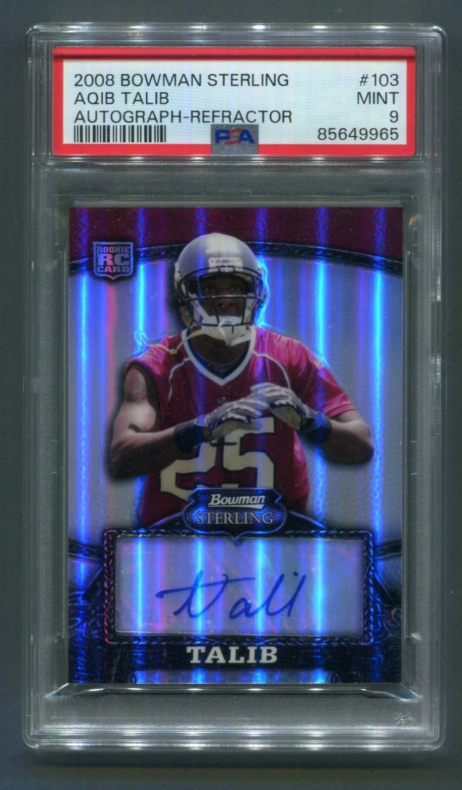 Aqib Talib Bowman Sterling #103 Autograph-Refractor