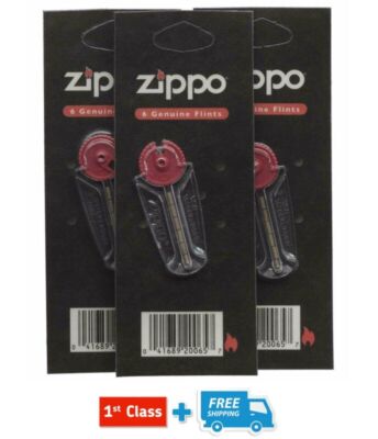 3 PACKUNGEN 100% ORIGINAL ZIPPO FEUERZEUG 18 FEUERSTEINE ORIGINAL PORTOFREI