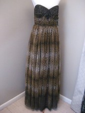 NWT ADRIANNA PAPELL Red Carpet Leopard Beaded Gown Dress Sz 10 300