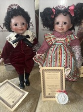 African American Porcelain Dolls 15" Victoria Impex Cindy M McClure 1986