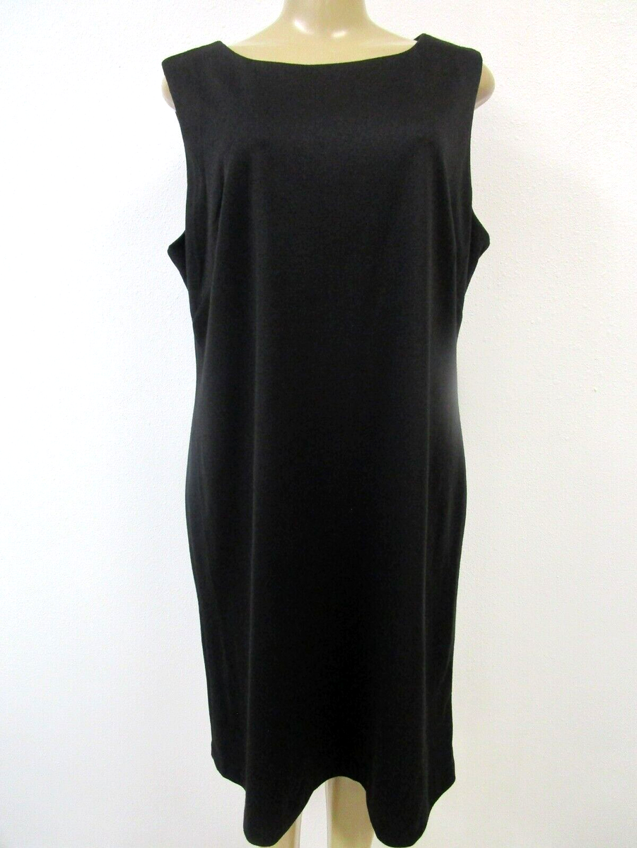 Black Sleeveless Dress Ronni Nicole Plus Size 18 Midi A-Line Bodycon  Pre-Owned | eBay