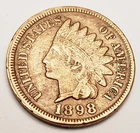 1898 P Indian Head Cent Penny *XF - EXTREMELY FINE DETAILS* **FREE SHIPPING**