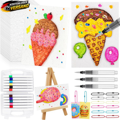 3D Schaum Textur Malset für Kinder mit 15 Puffy Farben und Zubehör