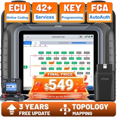 2026 XTOOL D8W V2.0 Auto Bidirectional Scanner Coding Full Diagnostic Topology