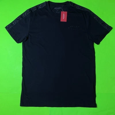 GUESS Los Angeles Men’s Short Sleeve T-Shirt Size LARGE Black 100% Cotton NEW - Image 1 of 4
