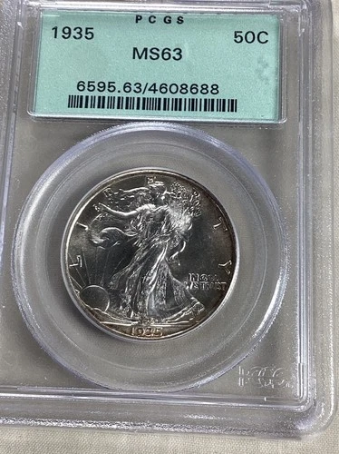 1935 P Walking Liberty Half Dollar PCGS MS63.(8688) Free Shipping.