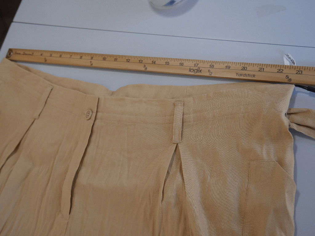 Calvin Klein Woman's Plus Size High-Rise Tie-Waist Cargo Linen Blend Pants 22W thumbnail 2