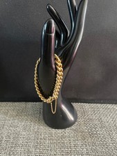 14ct gold hollow curb link bracelet
