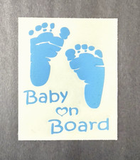 Baby On Board Footprint Vinyl Decal, Foot Print Baby on Board Bumper Sticker