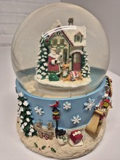 Santa's Workshop Musical Snow Globe