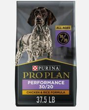Purina Pro Plan Dry Dog Food Performance 30/20, Real Chicken & Rice, 37.5 lb 1.15 per pound