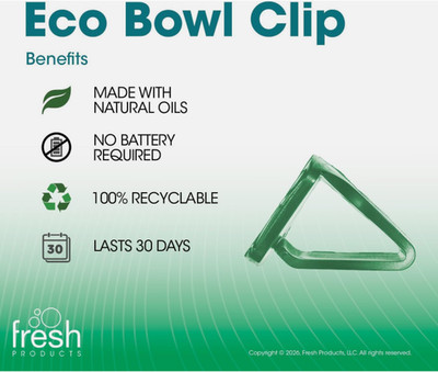 Box of 12 Fresh Products Eco Bowl Clip Toilet Air Freshener, Cucomber Mellon