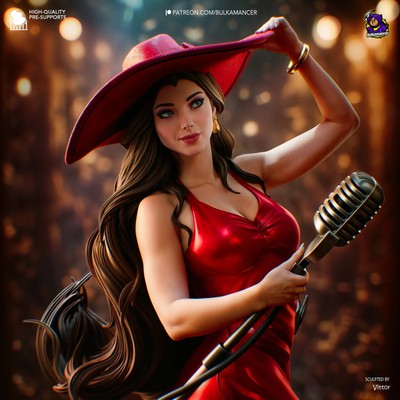3d printed Pauline - Super Mario Odyssey - 1:8 Scale Figure Unpainted