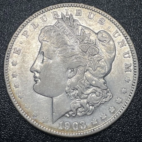 1903 o Morgan Silver Dollar $1 AU About Uncirculated Key Date