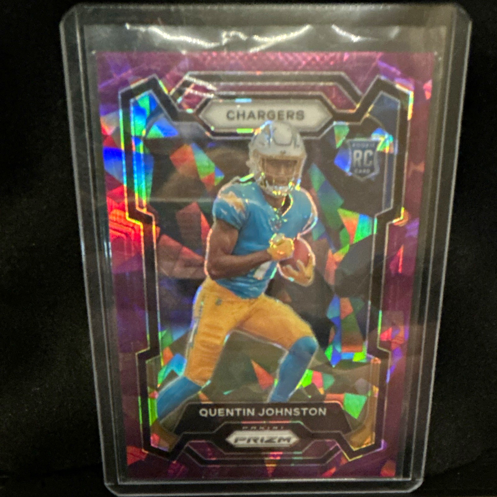 Panini Prizm Football 2023 Quentin Johnston RC #353 Purple Ice Prizm /225
