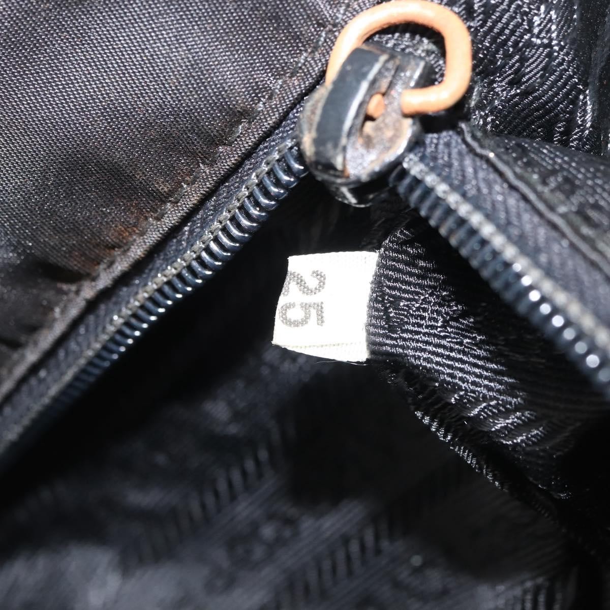 PRADA Hand Bag Nylon metal Black Gold Auth ti3459 | eBay