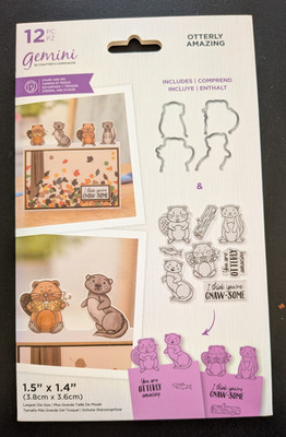 12 Crafters Companion Stempel und Stanzen''Otterly amazing'' RARITÄT OVP