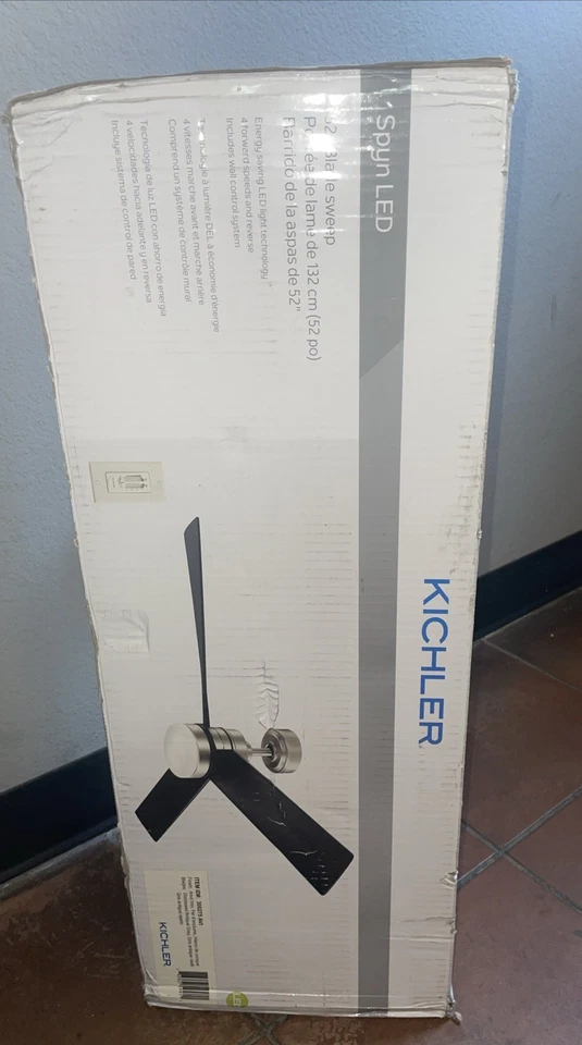 Kichler Lighting 300275AVI Spyn - Ceiling Fan with Light Kit (NEW) - Image 2 of 3