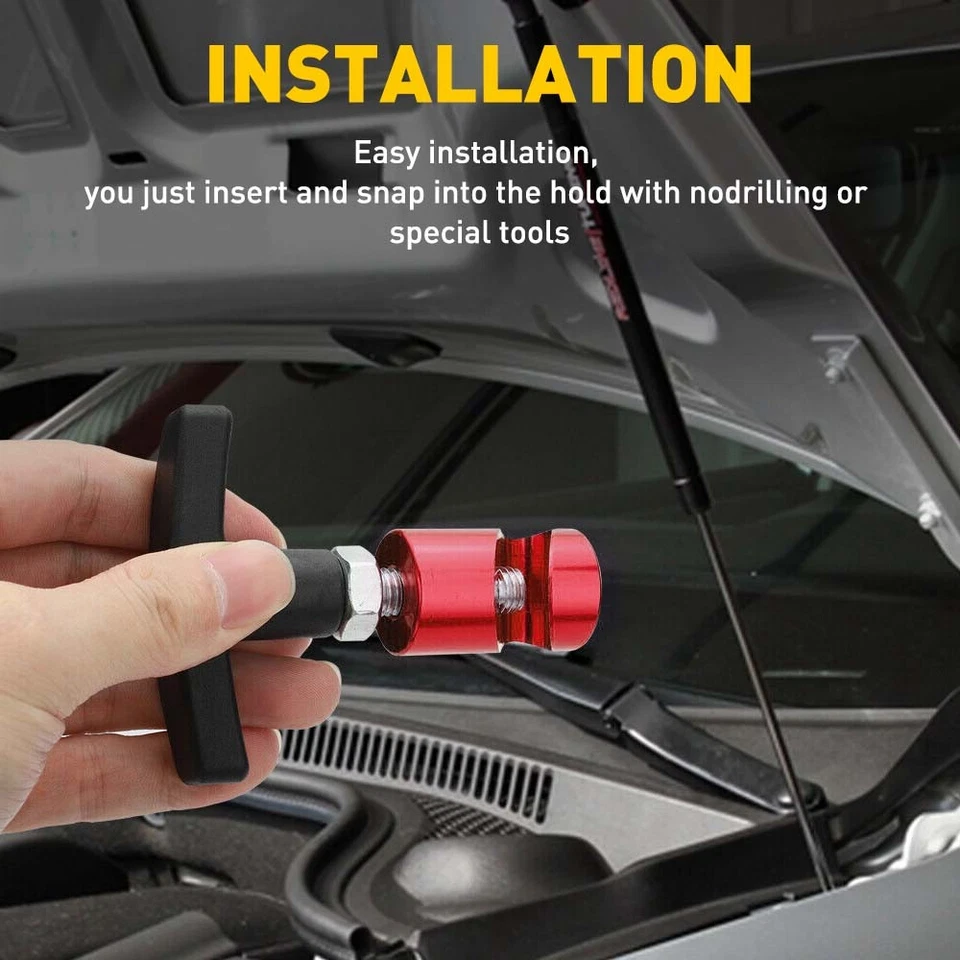 Capó del motor Barra de elevación Soporte Abrazadera Amortiguador Puntal Tapón Herramienta de retención A Foto 3 de 4