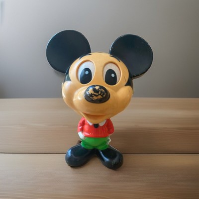 Vintage 1976 Mattel Mickey Mouse pull string talking toy 7'' Chatter Chum Disney