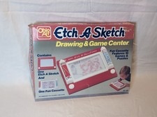 Vintage Etch a Sketch Drawing and Game Center Golf 9 Holes Kids Toy 508 Rare