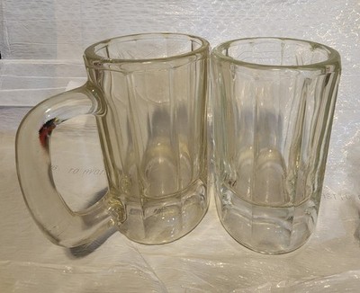 Set Of 2 Vintage 10-panel Beer Steins