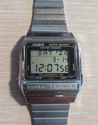 Vintage CASIO DB-300 Data Bank Telememo 30 Digital Watch – Japan G