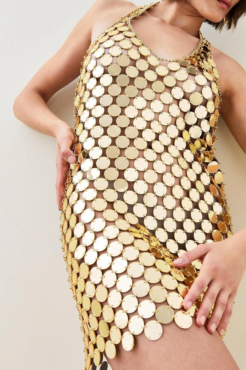slim fit dress slacks Bria Mini Dress | Gold | Dresses main image 1