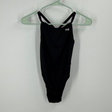 TYR One Piece Swimsuit Women Size 28 Black Diamondfit Durafast Elite DDUS7A
