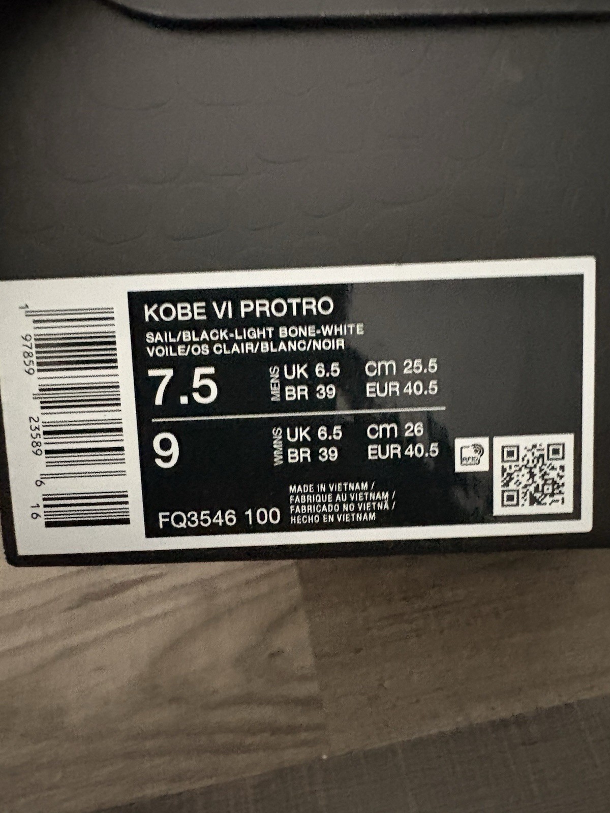 Size 7.5 - Nike Kobe 6 Protro Sail All-Star - image 7