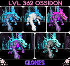 Lvl 362 Ossidon 978MD/145PTS NEW TOP STAT CLONES ARK🌸 Survival Ascended ASA PVE