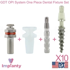 10x GDT OPI System One Piece Dental Fixture Set Titanium SLA Surface Technology