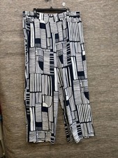 Susan Graver Weekend Pants Womens XL Blue Geo...