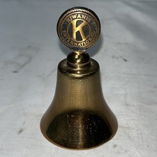 Kiwanis Club Vintage 1982 Circle K International Brass Bell 3" Tall Gravois