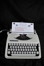 Professionally Restored 1975 Hermes Rocket Arctic White Pica Typewriter WARR thumbnail