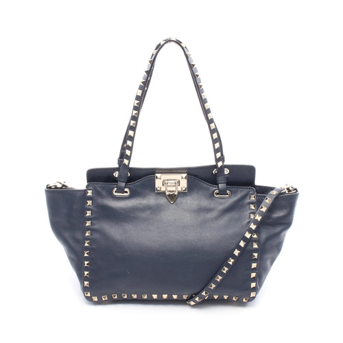 VALENTINO 2WAY Shoulder Bag Navy Leather #RCB183
