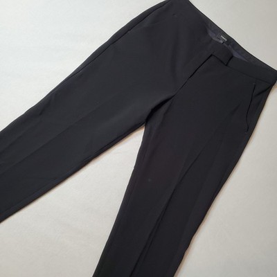 Theory Women's Size 2 Ibbey 2 Admiral Crepe Pants Slim Leg Black