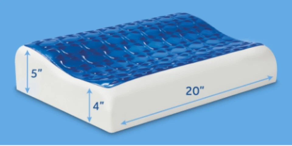 SEALY COOLING GEL CONTOUR MEMORY FOAM PILLOW CONTOURED SHAPE PREMIUM MEMORY FOAM - Image 2 of 4