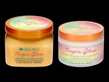 《NEW》TREE HUT Tropic Glow Firming Body Sugar Scrub+ Whipped Shea Body Butter Set