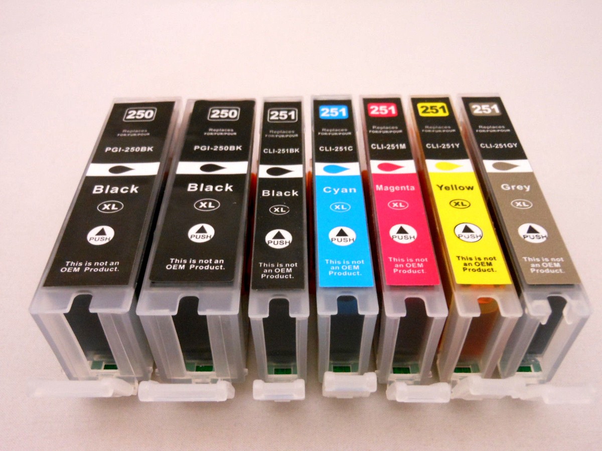 Kit 10 Cartucce PGI-250XL CLI-251XL Con Chip Per Canon PIXMA MG7520 MG6620 MG5620