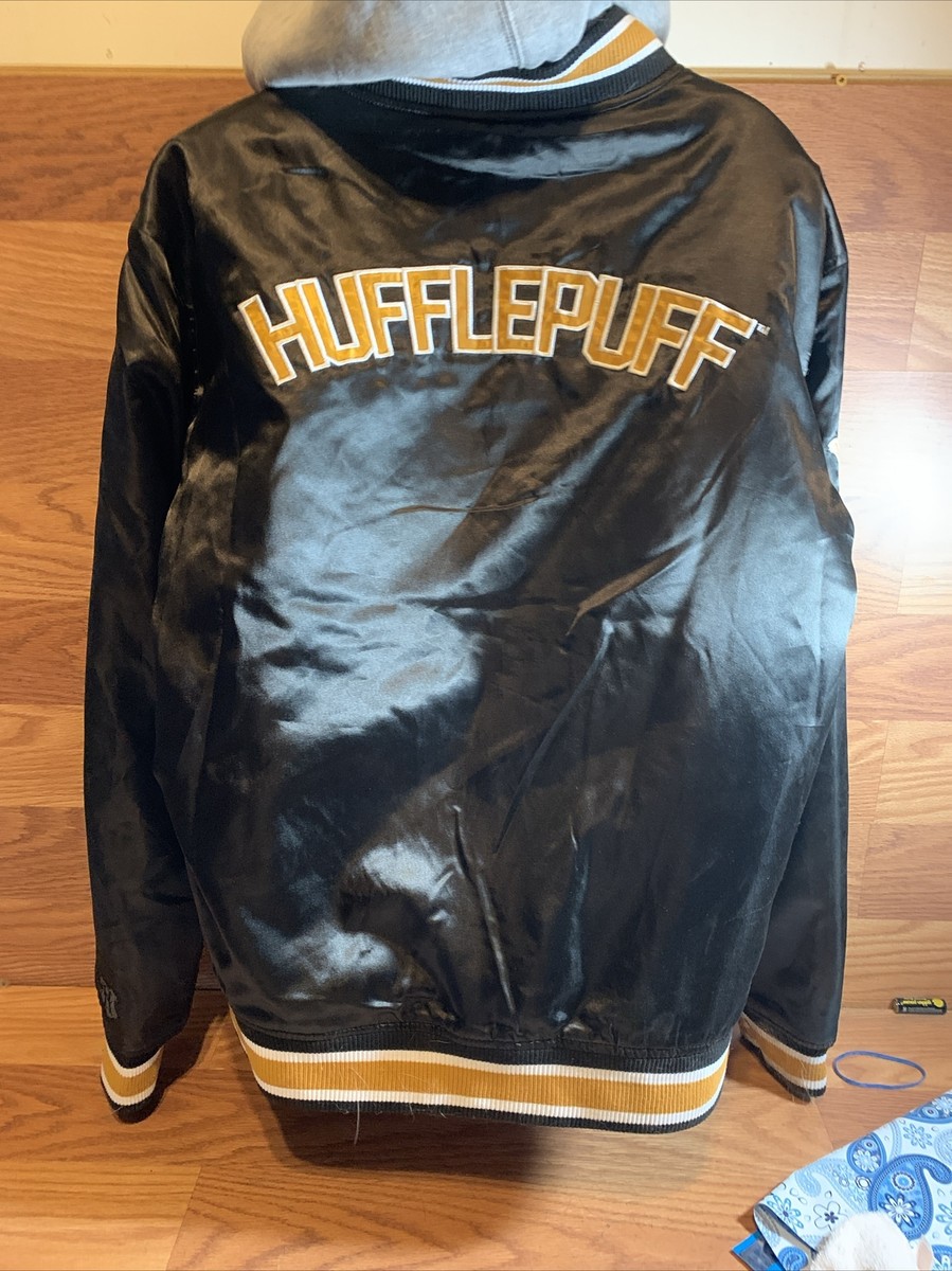 Harry Potter Hogwarts Hufflepuff Satin Varsity Letterman Harry Potter Hogwarts Hufflepuff Satin Varsity Letterman