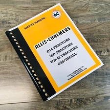 Allis Chalmers Wd45 Wd-45 Gas & Diesel Tractor Service Repair Shop Manual New
