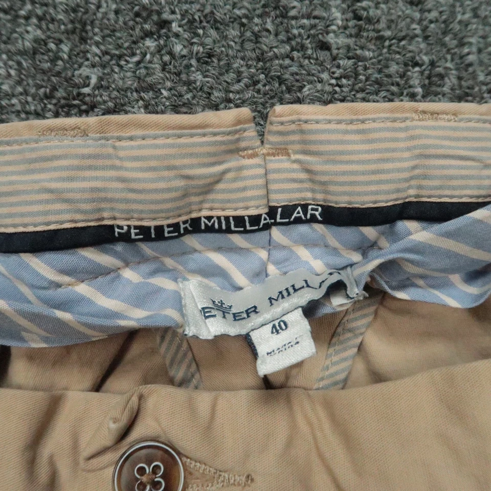 Pantalón chino Peter Millar para hombre 40x35 caqui tostado corona polar Foto 3 de 4