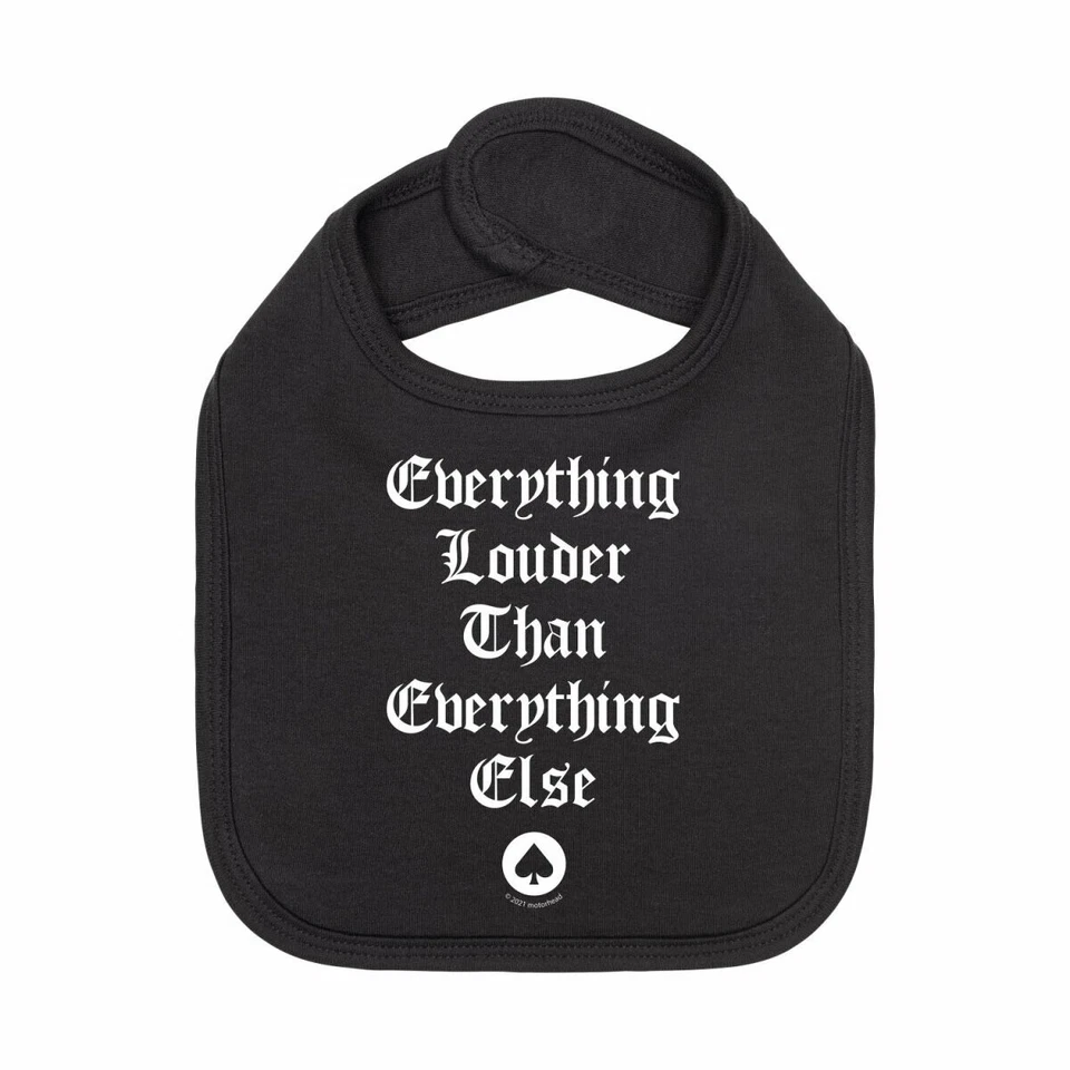 METAL KIDS MOTÖRHEAD (EVERYTHING LOUDER...) - BABY BIB, BLACK, WHITE, ONE SIZE